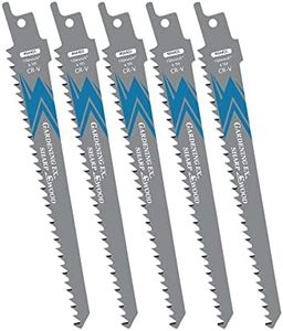 EZARC Set di lame per sega a sciabola 5 pezzi per legno, accessori per sega a sciabola, R644GS per tagli rapidi 150mm 6TPI (5 pezzi)
