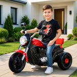 Kidsmate X-Power Ultimate Fun Electric Bike for Kids | 6V 4AH Battery, Dual Suspension with LED Lights & Comfy Backrest | Battery Bike for Kids for Ages 1-5 Years - Red
