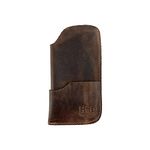 Hide & Drink, Rustic Sunglasses Case & Wallet Handmade from Full Grain Leather (Bourbon Brown)