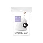 simplehuman CW0175 code P Custom Fit Bin Liners, White Plastic (Pack of 20 Liners)