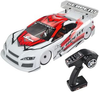 Serpent 1/10 RC Touring Car RTR, 4WD Fast Electric RC Car with Brushless Motor, Carbon Fiber & CNC Aluminum Parts, High Speed, Batteries and Charger Not Included (Red)