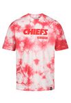 Recovered Kansas City Chiefs NFL Tie-Dye Relaxed Oversized T-Shirt Red White