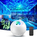 Galaxy Projector Star Projector Night Light Projector, 15 Colors+15 White Noises Galaxy Light Projector for Bedroom Lights,Bluetooth Ceiling Projector Light,Remote Baby Sensory Lights for Autism Gifts