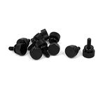 uxcell uxcellComputer PC Case M4x10mm Shoulder Type Knurled Thumb Screw Black 10pcs