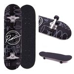 Piston 7 PLY Hardrock Maple Complete Skateboard (Best Setup for Skateboarders) I OS780# Black Griptape I for Adults I Size - (8 * 31.66)'' (Diagram)