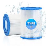 RUIZHI Pool Filter Cartridge for Best-way Type II, Pool Filter Type 2 for Swimming Pool, Lazy Spa Filter Replacement for Best-way Pool Pump, Hot Tub Filter for L-a-y-Z-Spa(2 Filter), white