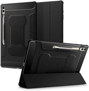 SPIGEN Rugged Armor Pro Case Designed for Samsung Galaxy Tab S10 Ultra / S9 Ultra / S8 Ultra 14.6 Rugged Armor Pro Hard Cover - Black