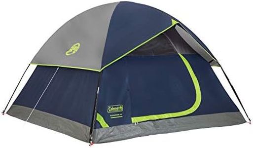 Coleman Camping Tent, 4 Person Sundome Dome Tent with Dark Room Technology