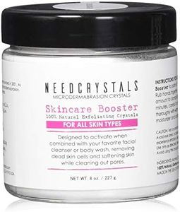 NeedCrystals Microdermabrasion Crystals, DIY Face Scrub. Natural Facial Exfoliator for Dull or Dry Skin Improves Acne Scars, Blackheads, Pore Size, Wrinkles, Blemishes & Skin Texture. 8 oz