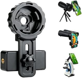 Universal Binocular Phone Adapter - 360° Rotation & Clip Lock, High-Strength Clamp Fits 16-50mm Eyepieces for Birdwatching/Telescope/Microscope/Spotting Scope