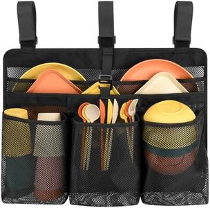 Xxerciz Collapsible Dish Drying Rack, Portable Mesh Dinnerware Drainer Organizer for RV Campers Travel Trailers Space Saving Camping Kitchen Storage Black