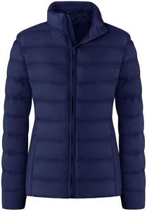 ZSHOW Women's Packable Winter Coat Lightweight Warm Quilted Puffer Jacket (Navy,M)