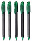 Pentel EnerGel BL-417, Green ink Pen, Combo of 05pcs, Roller Gel Pen, 0.7mm Medium Point, (Made In Japan), Cap-Off Mechanism (Free Key-Chain)