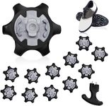 12pcs Golf Spikes, Black Replacemen