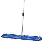 Tidy Tools Commercial Dust Mop & Floor Sweeper, 36 in. Dust Mop for Hardwood Floors, Reusable Dust Mop Head, Extendable Mop Handle, Industrial Dry Mop for Floor Cleaning & Janitorial Supplies, Blue