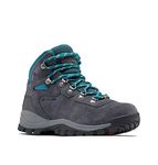 Columbia Women’s Newton Ridge Plus Waterproof Amped Hiking Boot, Waterproof Leather, Shark/River Blue, 11