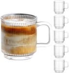 Qipecedm 6 PACK Premium Glass Coffe