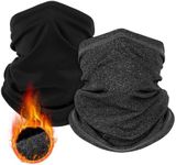 LUOLIIL VOE 2 Pack Winter Neck Gaiter Warmer for Men & Women, Windproof Face Cover Soft Fleece Face Mask Scarf for Cold Weather Outdoor Sports Skiing Cycling