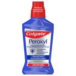 Colgate Peroxyl Antiseptic MouthWash - 1.5% Hydrogen Peroxide, 500 mL Bottle, Mild Mint Flavor Mouth Sore Rinse, Mouth Wash Cleanses & Promotes Healing of Minor Oral Wounds Alchohol and Ethanol Free