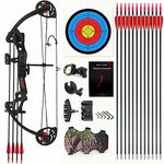 Lanneret Compound Bow and Arrow for Youth and Beginner-Archery Compound Bows 15-29 Draw Weight for Right Hand