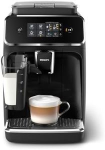 Philips Series 2200 Fully Automatic Espresso Machine with LatteGo, 3 Beverages, Touch Display, Glossy Black (EP2231/40)