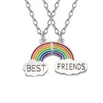 JewelleryJoy Rainbow Best Friend Necklace Cloud Pendant in Organza Bag