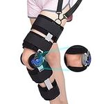 Hinged Knee Brace ROM Post Op Knee Immobilizer Adjustable Knee Immobilizer Support with Side Leg Stabilizers