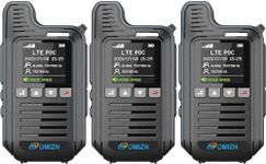 OMIZN T3 4G LTE Walkie Talkie, AES-256 Encryption, Noise Cancelling, Unlimited Range PTT Two Way Radio for Truckers, Construction, Outdoor Work, Commercial Use, 3 Pack