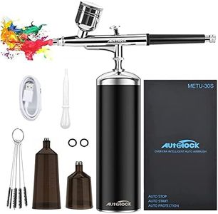Autolock Kit aérographe 30PSI avec compresseur, kit aérographe portable kit aérographe rechargeable pour maquillage, décoration de gâteau, coloration, nail art, tatouage