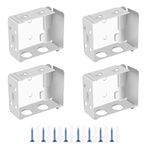 BOLWHAO 4 PCS Box Mounting Bracket for Low Profile Blinds 2.5inch Blind Brackets Window Blinds Mounting Brackets Side Mount Blinds,White (2 Set)