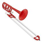 playLITE Hybrid Trombone with Mouthpiece & Carry Bag – Red