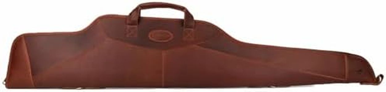 Tourbon Vintage Leather Scoped Rifle Case 50" Gun Slip Bag - Brown