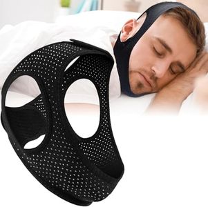 Anti Snoring Devices, Chin Strap for Sleeping, Adjustable Breathable Chin Strap for Men and Women Sleeping, Simple and Effective Stop Snoring Solution, Enjoy a Nice Evening - Black, 1PCS