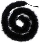 2 Meters Fluffy Marabou Feather Boas for Dancing Wedding Crafting Party Dress Christmas Tree Halloween Costume Decoration (50 Grams, Black)