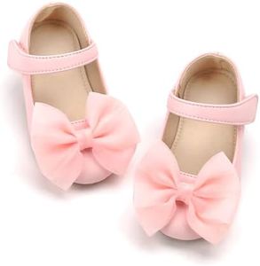 THEE BRON Toddler/Little Girl Pink Mary Jane Flats Princess Dress Shoes(G06 Little Kid,Pink/11M)