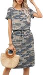 levaca Women's Casual Dress, Zb-hx305 Camo Army Green, Small