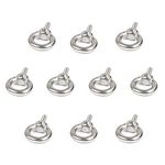 10 Pieces 304 Stainless Steel Screw Rings Lug Thread Shoulder Lifting Eye Bolt Screws Lifting Rings Eye Bolts, M3