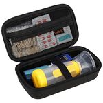 Canboc Hard Carrying Case for Asthma Inhaler, Inhaler Spacer for Adults and Kids, Masks, Travel Inhaler Case with Mesh Pocket fit Packets of Medication and Other Essentials, Black (CASE ONLY)