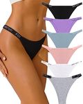 FINETOO 6er Pack Cotton Underwear Women Brazilian Knickers Brazilian Ladies Briefs Sexy Hipster Panties Soft Panties Multipack