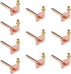 (Pack of 10) EFIELD Pex-A Expansion F1960 Connection, Copper Stub Out Elbow with Wall Flange, 1/2"-8 Inch Length