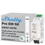 Shelly Pro EM 50A | Wi-Fi & Bluetooth Energy Meter with Contactor Control | DIN-Rail | Home Automation | Compatible with Alexa & Google Home | iOS Android App | No Hub Required | Power Monitoring