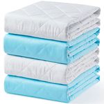 KANECH Bed Pads for Incontinence Washable, 34"x36" (Pack of 4), Large Incontinence Bed Pads Reusable, Pee Pads for Kids and Adults