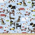 Comfy Flannel Print Assorted Dogs B
