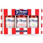 Gourmet Keto Gift Set and Care Package by Yo Mama’s Foods | Includes (1) Marinara Sauce (1) Tomato Basil and | (1) Roasted Garlic | Low-Sugar, Carb, Sodium, Gluten-Free, & Fresh Ingredients!