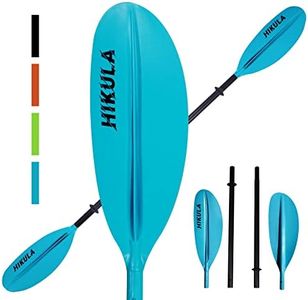 HIKULA Kayak Paddle 4 Pieces Aluminum Shaft and PP Blade Floating 86.6in/220cm, 90.5inch/230cm Lightweight Oars