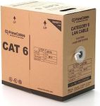 PrimeCables Cat6 Ethernet Bulk Cable CMR-Rated 500ft - Solid, Network Internet Cord 23AWG UTP, Pure Bare Copper Wire White