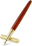 Cobee® Wooden Fountain Pens, Handcrafted Wood Fountain Pen Vintage Luxury Pen 0.5mm Fine Point Pen Business Pen Smooth Writing for Journaling Calligraphy Gift Supplies (Brown)