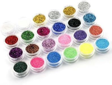 24 Color Body Glitter Set, Fine Nail Glitter, Suitable for Holiday Makeup, Cosmetics, Cosmetic Glitter for Body Nails Face Hair Eyeshadow Lip Gloss Making