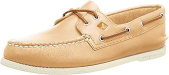 Sperry Men's Authentic Original 2-Eye Leather Boat Shoe, Whisper Yellow, 10 M US