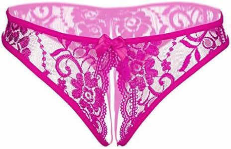 Justgoo Womens Lace G-String Thongs Panties Underwear Low Rise T-Back Underpants